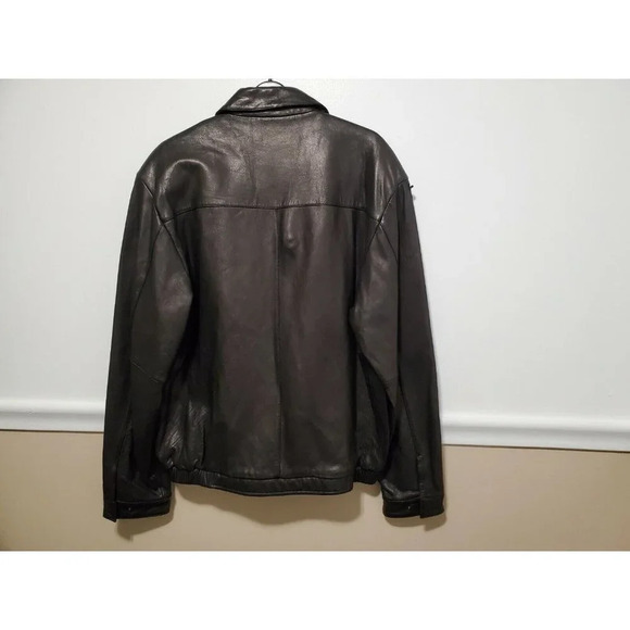 Vintage Mens Black Leather Jacket by Reilly Olmes Collection Size M As Is - Picture 6 of 12